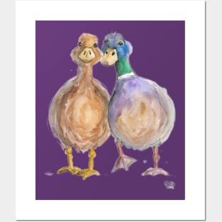 Duckies, Lovebirds. Duck Couple Posters and Art